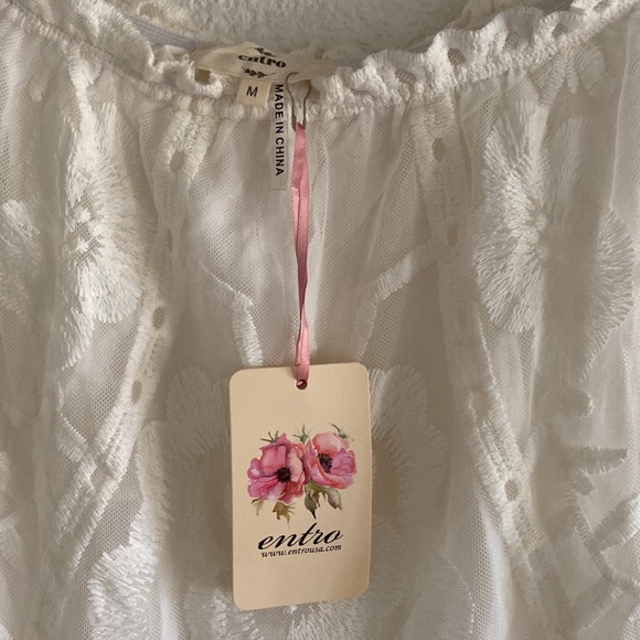 NWT  Entro | Lace Off-The-Shoulder Top | Medium - Picture 8 of 10